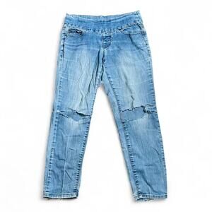 JAG Pull On Light Wash Denim Jeans - Size 6